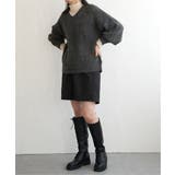 ミックスアームウォーマー風Vネックプルオーバー | VENCE share style【WOMEN】 | 詳細画像12 