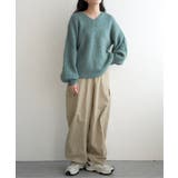 ミックスアームウォーマー風Vネックプルオーバー | VENCE share style【WOMEN】 | 詳細画像17 