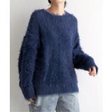 ネイビー | フェイクフェザー天竺プルオーバー | VENCE share style【WOMEN】