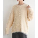 ホワイト | フェイクフェザー天竺プルオーバー | VENCE share style【WOMEN】