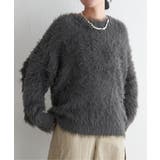 チャコール | フェイクフェザー天竺プルオーバー | VENCE share style【WOMEN】