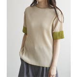 アイボリー | プリーツ袖配色トップス | VENCE share style【WOMEN】