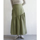 グリーン | ナイロンティアードミリタリースカート | VENCE share style【WOMEN】