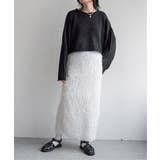 オフホワイト | カットフェザーIラインスカート | VENCE share style【WOMEN】