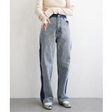 センター切り替えワイドデニムパンツ | VENCE share style【WOMEN】 | 詳細画像2