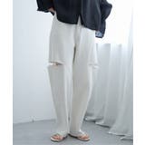 オフホワイト | ダメージデニム | VENCE share style【WOMEN】