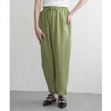 カーキ | リネンライクツイルバレルパンツ | VENCE share style【WOMEN】