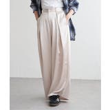 アイボリー | サテンタックワイドパンツ | VENCE share style【WOMEN】