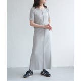 モクグレー | リブカットソーレイヤード風ワンピース | VENCE share style【WOMEN】