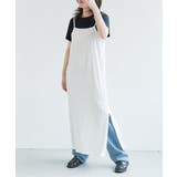 オフホワイト | ウェーブパイピングキャミワンピース | VENCE share style【WOMEN】