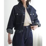 ブルー | リジットデニムショートジャケット | VENCE share style【WOMEN】