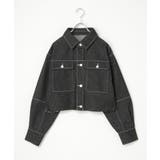 ブラック | リジットデニムショートジャケット | VENCE share style【WOMEN】