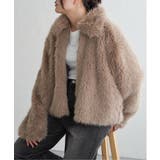 グレー | シャギーファーショートコート | VENCE share style【WOMEN】