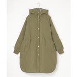 カーキ | 中綿キルトフード付きコート | VENCE share style【WOMEN】