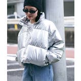 シルバー | メタリック中綿ショートジャケット | VENCE share style【WOMEN】