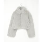 グレー | フェイクファーショート丈ブルゾン | VENCE share style【WOMEN】