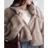 ベージュ | フェイクファーショート丈ブルゾン | VENCE share style【WOMEN】
