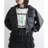 ブラック | 合皮ショートジャケット | VENCE share style【WOMEN】
