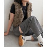 ブラウン | プードルファーショートベスト | VENCE share style【WOMEN】