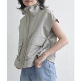 グレー | パールタフタスタンドベスト | VENCE share style【WOMEN】