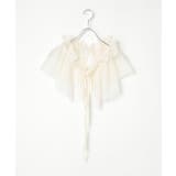 オフホワイト | ダブルチュールフリル付け襟 | VENCE share style【WOMEN】