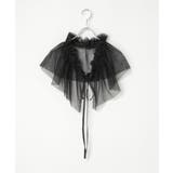 ブラック | ダブルチュールフリル付け襟 | VENCE share style【WOMEN】