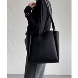 ブラック | 合皮ミドルトートバッグ | Lbc with Life