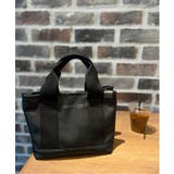 ブラック | 合皮・キャンバス 仕切りミニトートバッグ | Lbc with Life