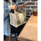 ベージュ | 合皮・キャンバス 仕切りミニトートバッグ | Lbc with Life