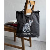 チャコール | アニマル刺繍コードトートバッグ | Lbc with Life