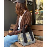 グレー | ツイード仕切り持ち手ミニトートバッグ | Lbc with Life