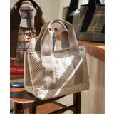 グレージュ | ツイード仕切り持ち手ミニトートバッグ | Lbc with Life