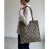 ブラウン | ジャガードA4ロゴトートバッグ | Lbc with Life