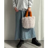 ライトグレー | エコファーカラー持ち手トートバッグ | Lbc with Life