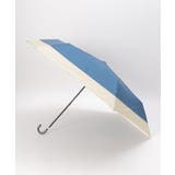 ネイビーブルー | 切り継ぎバイカラー折りたたみ傘 ミニ傘 晴雨兼用 | Lbc with Life