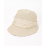 グレージュ | 洗える綿麻混タック入りキャスケット | Lbc with Life