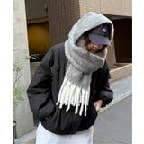 グレー | バルキーフリンジマフラー | Lbc with Life