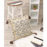 グレー | クッションカバーブロックプリント | Lbc with Life