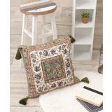 グリーン | クッションカバーブロックプリント | Lbc with Life