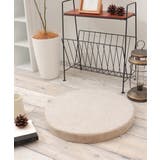 ベージュ | ベロアコンビシートクッション ラウンド H4cm | Lbc with Life