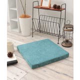 ターコイズブルー | ベロアコンビシートクッション スクエア H4cm | Lbc with Life