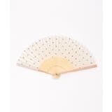 オフホワイト | ネコドット婦人扇子 | Lbc with Life