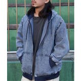 デニム・キャンバスフルジップパーカー | VENCE share style【MEN】 | 詳細画像2 