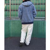 デニム・キャンバスフルジップパーカー | VENCE share style【MEN】 | 詳細画像4 