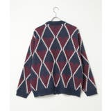 総柄ニットVカーディガン | VENCE share style【MEN】 | 詳細画像2