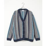 総柄ニットVカーディガン | VENCE share style【MEN】 | 詳細画像15