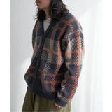 チャコール | 総柄ニットVカーディガン | VENCE share style【MEN】