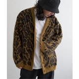 マスタード | 総柄ニットVカーディガン | VENCE share style【MEN】