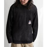 ブラック | Red Cap Girl レッドキャップガール ワッペンクルーネックニット | VENCE share style【MEN】