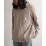 ベージュ | Red Cap Girl レッドキャップガール ワッペンクルーネックニット | VENCE share style【MEN】